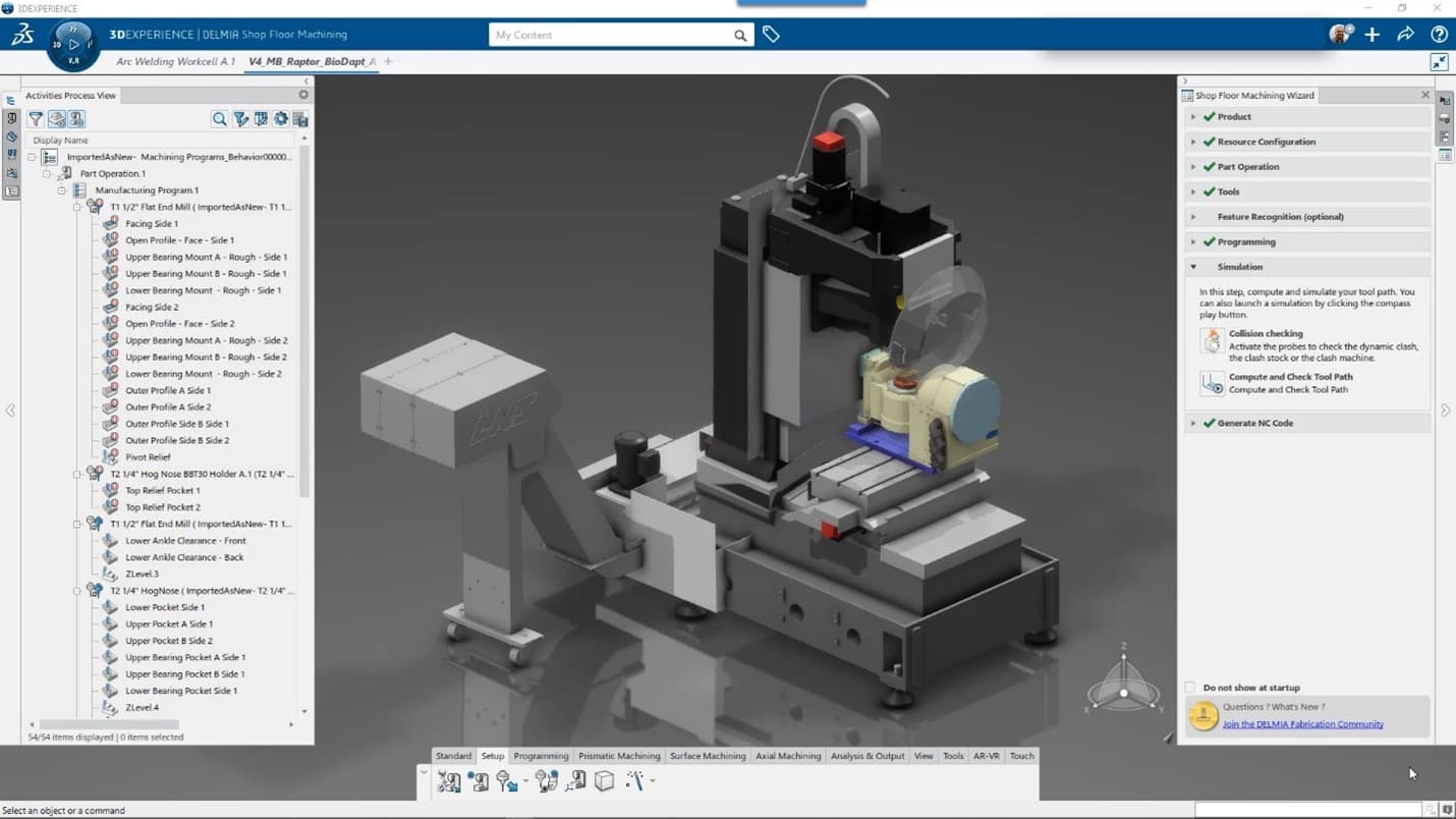 Toolpath simulation