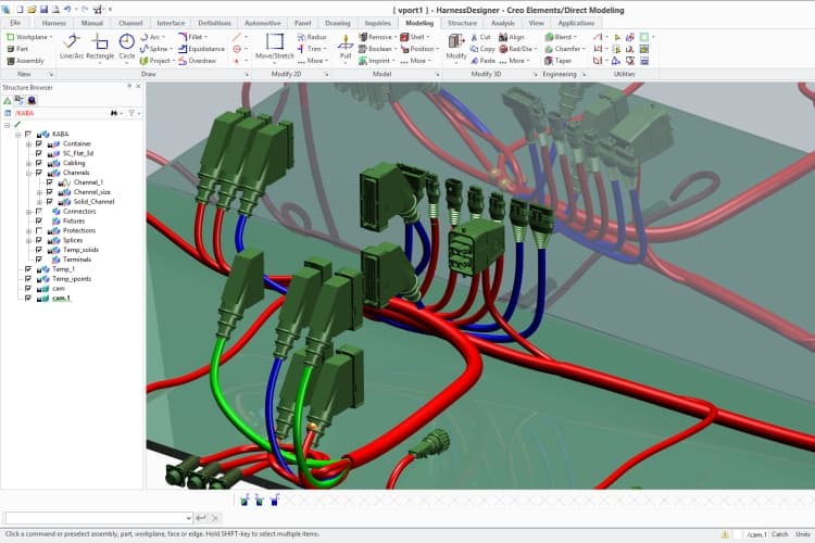 3D wire, cable & harness routing